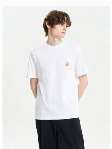 Men s Speedy Fox Patch Comfort T Shirt White Domestic Product - MAISON KITSUNE - BALAAN 1