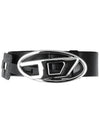 B 1DR D Logo Buckle Leather Belt Black - DIESEL - BALAAN 2