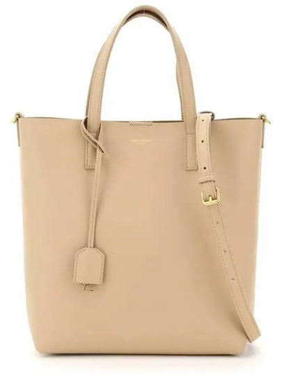 Shopping Toy Supple Leather Tote Bag Dark Beige - SAINT LAURENT - BALAAN 2