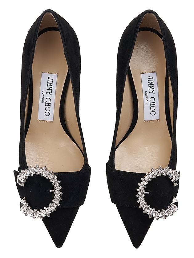 Women s Crystal Buckle Pumps Heel MELVA 70 UCB BLACK - JIMMY CHOO - BALAAN 6