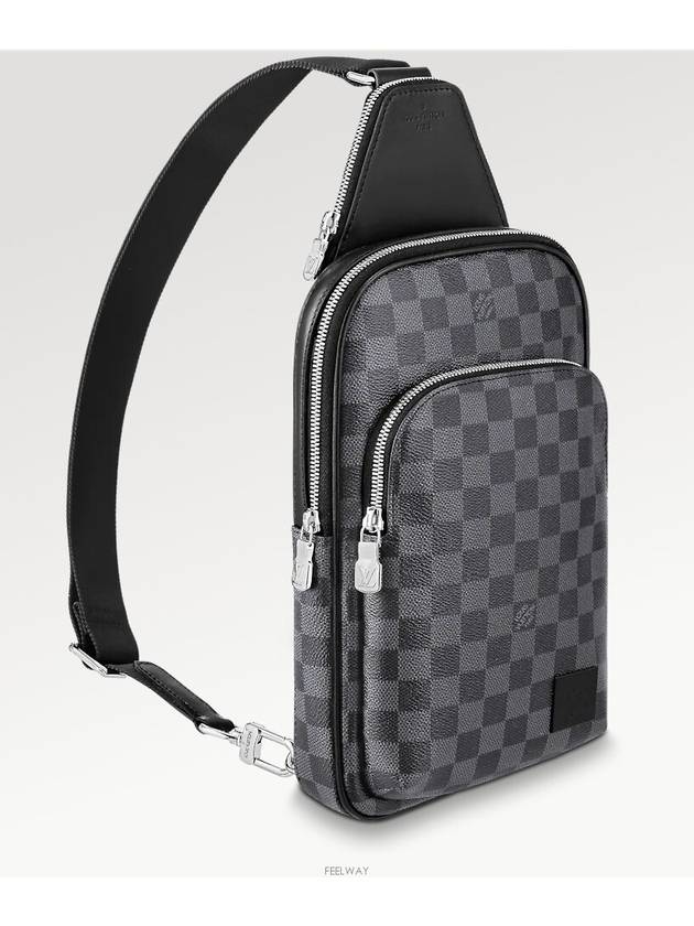 Avenue Leather Sling Bag Grey - LOUIS VUITTON - BALAAN 3