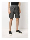 Plated Reflective Dust Colour Bermuda Shorts Grey - STONE ISLAND - BALAAN 8