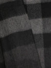 Half Mega Check Pattern Cashmere Muffler Charcoal - BURBERRY - BALAAN 7