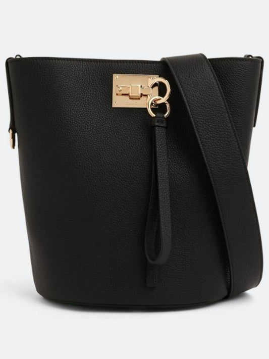 Gold studio bucket bag cross black 756787 212892 - SALVATORE FERRAGAMO - BALAAN 2