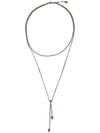 double skull chain necklace silver - ALEXANDER MCQUEEN - BALAAN 2