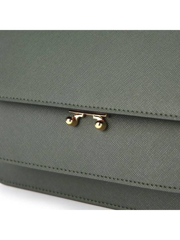Saffiano Trunk Medium Shoulder Bag Green - MARNI - BALAAN 4