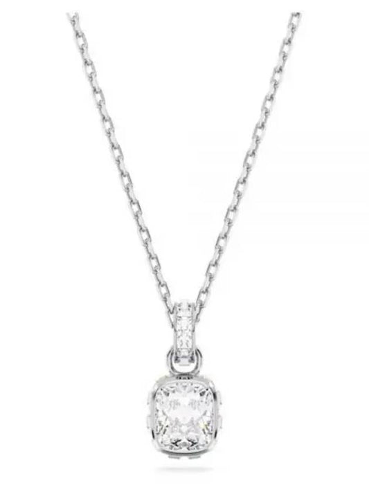 Birthstone Square Pendant Necklace Silver - SWAROVSKI - BALAAN 1