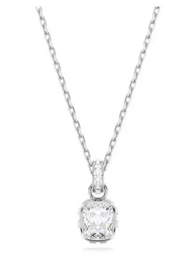 Birthstone Square Pendant Necklace Silver - SWAROVSKI - BALAAN 1