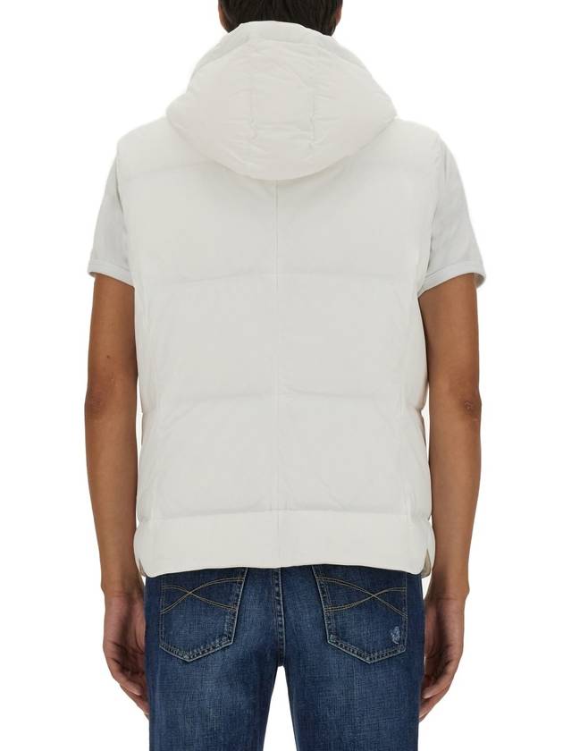 padded hooded vest off-white - BRUNELLO CUCINELLI - BALAAN 4