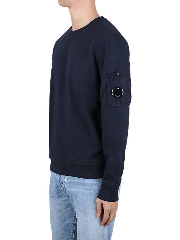 Cotton Fleece Sweatshirt Navy - CP COMPANY - BALAAN 4