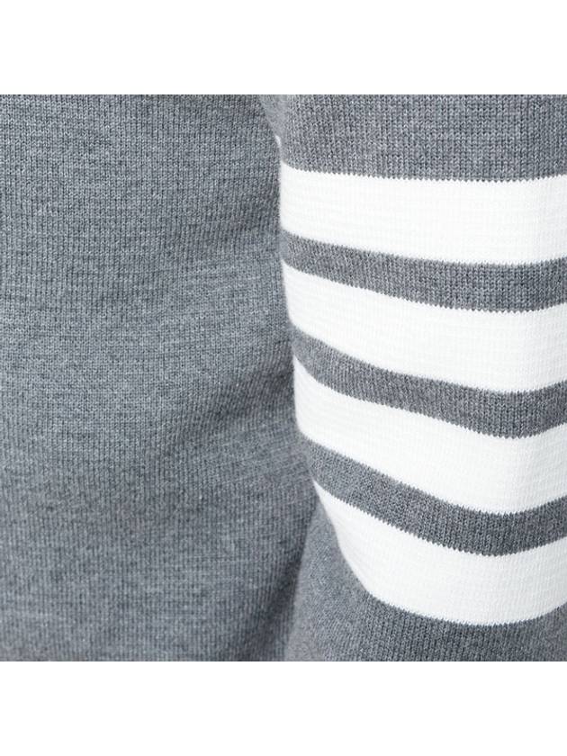 4 Bar Armband Milano Stitch Knit Top Mid Grey - THOM BROWNE - BALAAN 5