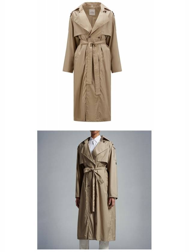 Deva Nylon Trench Coat Sand Beige - MONCLER - BALAAN 5