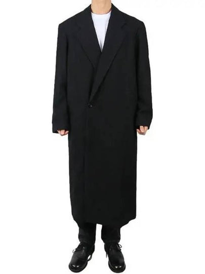 Women's Cotton Maxi Double-Breasted Coat Black - LEMAIRE - BALAAN 2