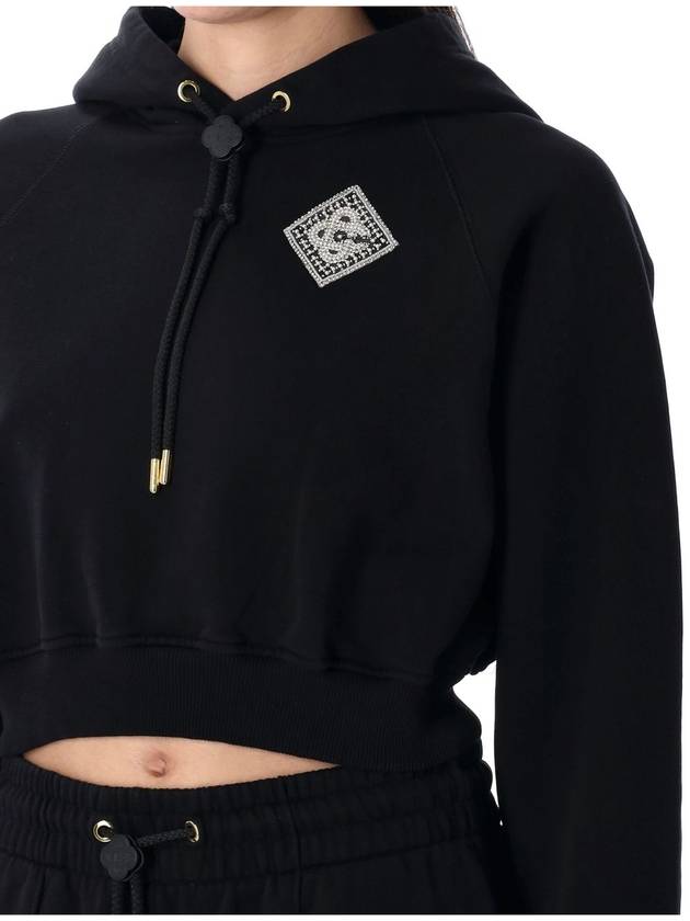 HOODIE CROP PEARL DIAMON PATCH - CASABLANCA - BALAAN 3