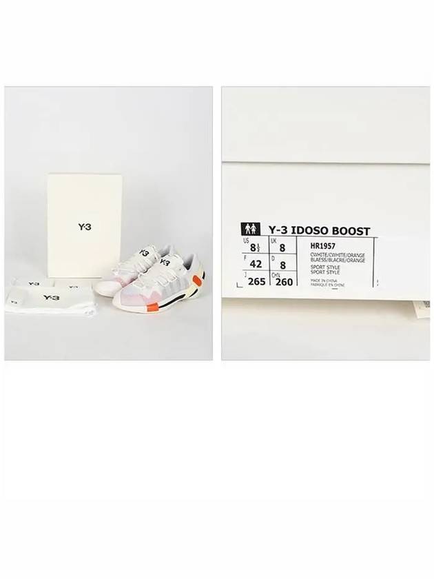 Idoso Boost Low Top Sneakers Orange White - Y-3 - BALAAN 6