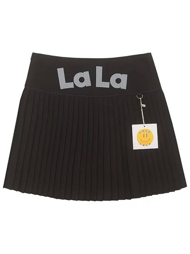 Lala Pleats A-line Skirt Black - LALA SMILE - BALAAN 4