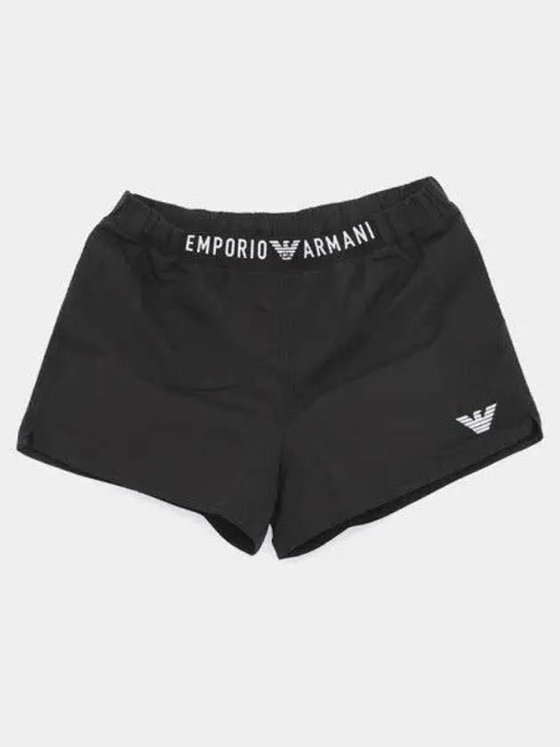 Logo Swim Shorts Black - EMPORIO ARMANI - BALAAN 2