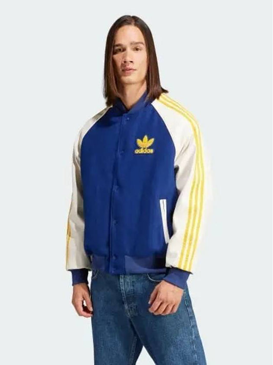 SST Logo Patch Bomber Jacket Dark Blue - ADIDAS - BALAAN 2