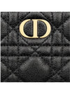 Caro Lavender Supple Cannage Half Wallet Black - DIOR - BALAAN 6