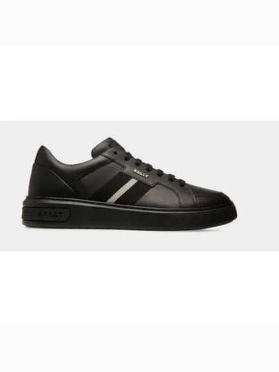 Moony Leather Low Top Sneakers Black - BALLY - BALAAN 2