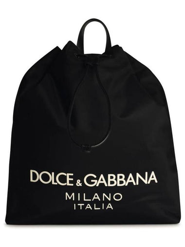 Dolce & Gabbana Black Nylon Backpack - DOLCE&GABBANA - BALAAN 1