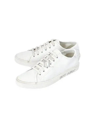 Men's Malibu Low Top Sneakers White - SAINT LAURENT - BALAAN 2