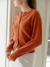 Women's Malt MOLT Cardigan Orange - TINA BLOSSOM - BALAAN 3