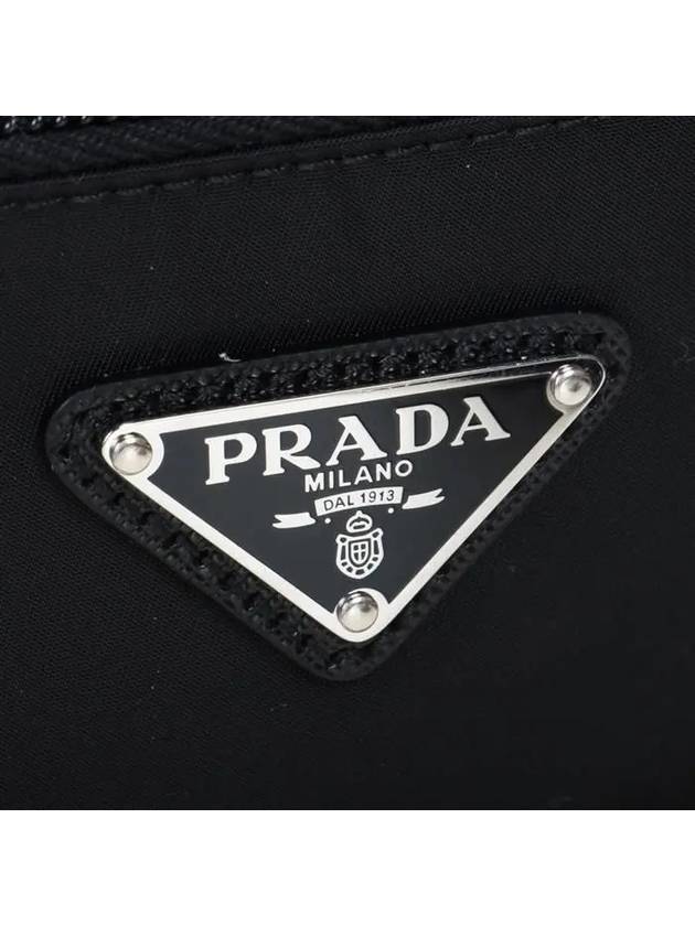 Triangle Logo Re-Nylon Pocket Cross Bag Black - PRADA - BALAAN 6