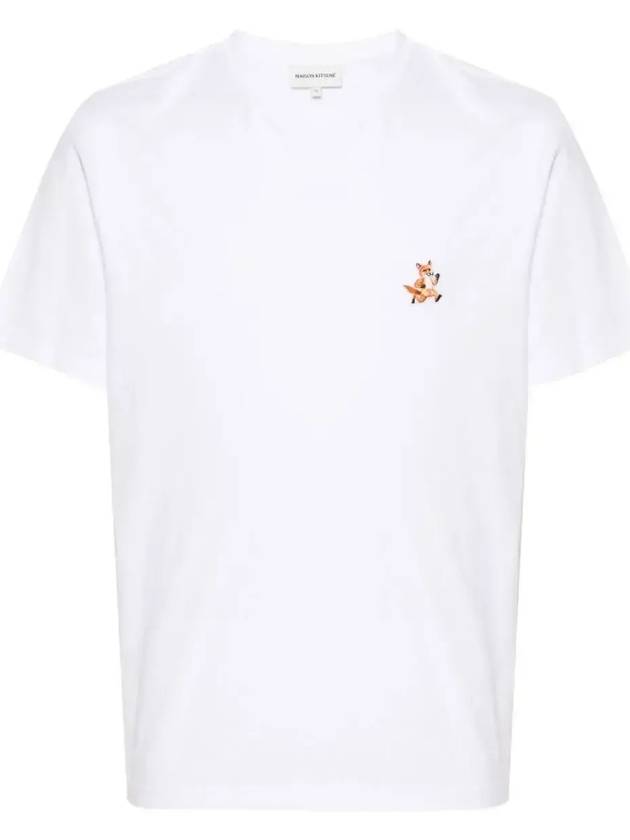 Speedy Fox Patch Comfort Short Sleeve T-Shirt White - MAISON KITSUNE - BALAAN 3