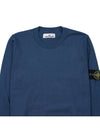 Logo Patch Knit Top Blue - STONE ISLAND - BALAAN 4