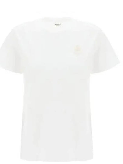 Aby Logo Short Sleeve T-Shirt White - ISABEL MARANT - BALAAN 2