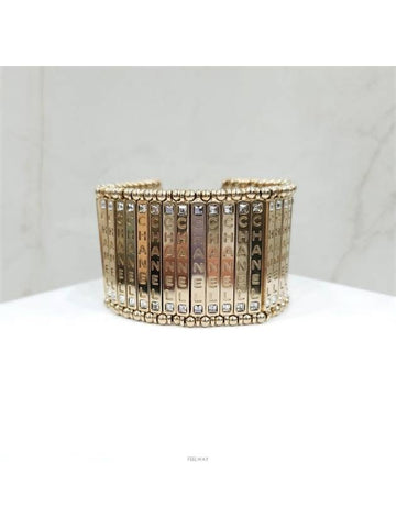 Lux You Crystal logo cuff bracelet - CHANEL - BALAAN 1