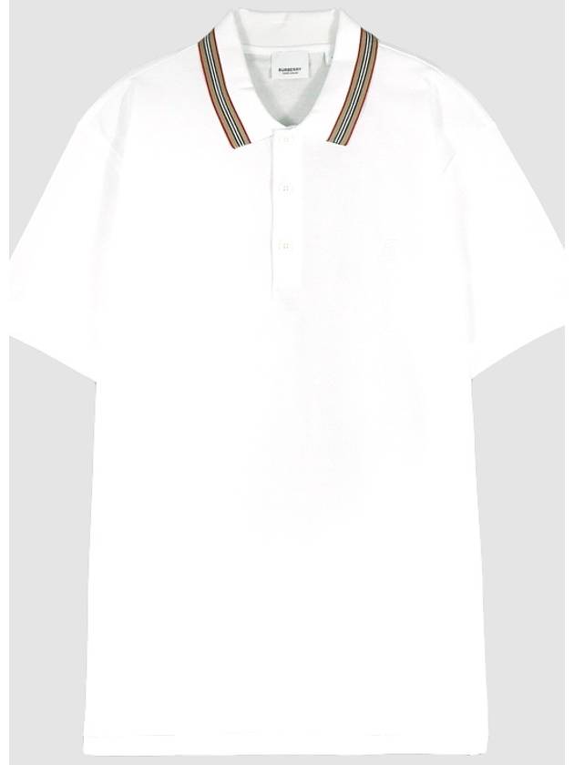 Cotton Polo Shirt White - BURBERRY - BALAAN 2