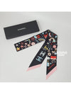 Cruz CC Logo Heart Stars Silk Twilly Bandeau Scarf Black Pink AA9663A - CHANEL - BALAAN 2