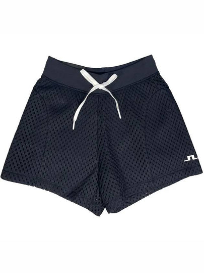 MISHA logo patch mesh short pants navy AWPA07994 6855 - J.LINDEBERG - BALAAN 2