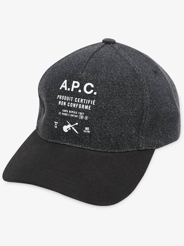 Logo Denim Ball Cap Black - A.P.C. - BALAAN 3