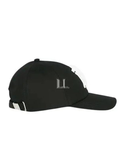 Monogram Motif Cotton Twill Ball Cap Black White - BURBERRY - BALAAN 2