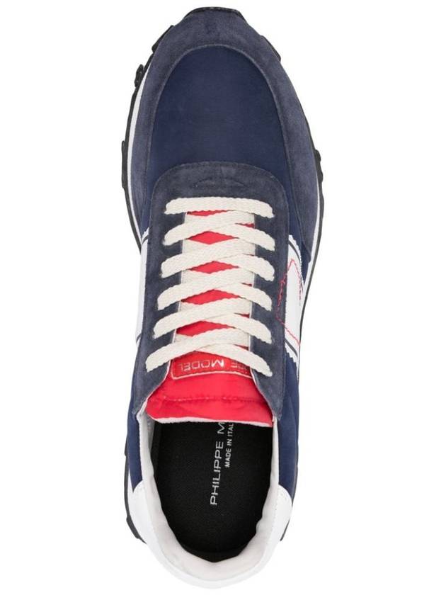 Paneled lace up running low top sneakers blue - PHILIPPE MODEL - BALAAN 3