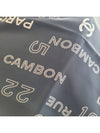 Velvet Logo Scarf Black and White - CHANEL - BALAAN 4