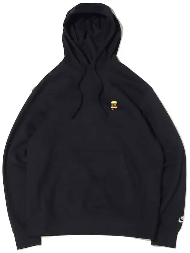 Sportswear Hamburger Logo Hoodie Black - NIKE - BALAAN 1