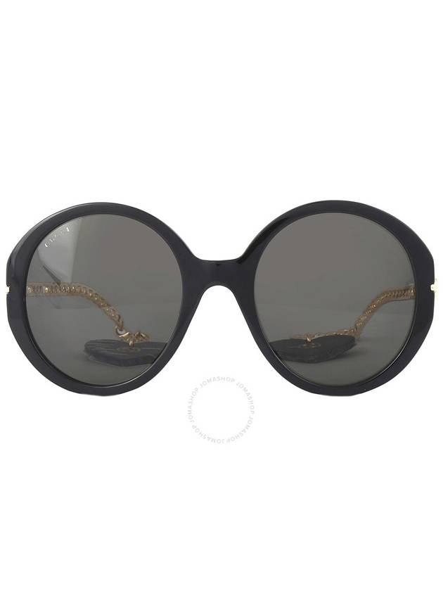 Women's Eyewear Round Logo Sunglasses Grey - GUCCI - BALAAN 2