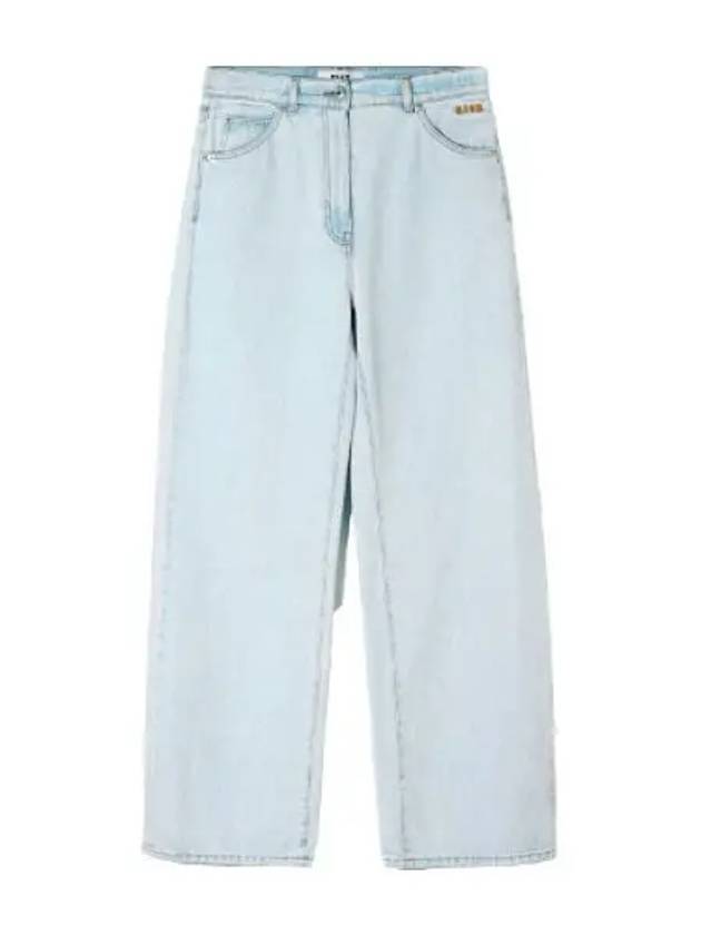 light denim logo pants women jeans - MSGM - BALAAN 1