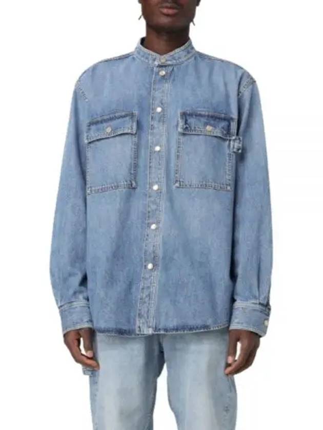 Denim Long Sleeve Shirt Blue - BOTTEGA VENETA - BALAAN 2