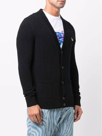 Baby Fox Patch Cosy Cardigan Black - MAISON KITSUNE - BALAAN 2