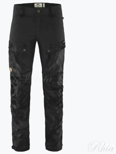 Men's Keb Regular Trousers Black Camo Stone Grey - FJALL RAVEN - BALAAN 2