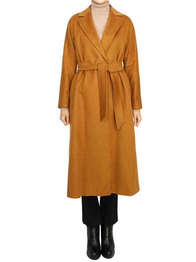 Prater Belted Virgin Wool Single Coat Orange - MAX MARA - BALAAN 2