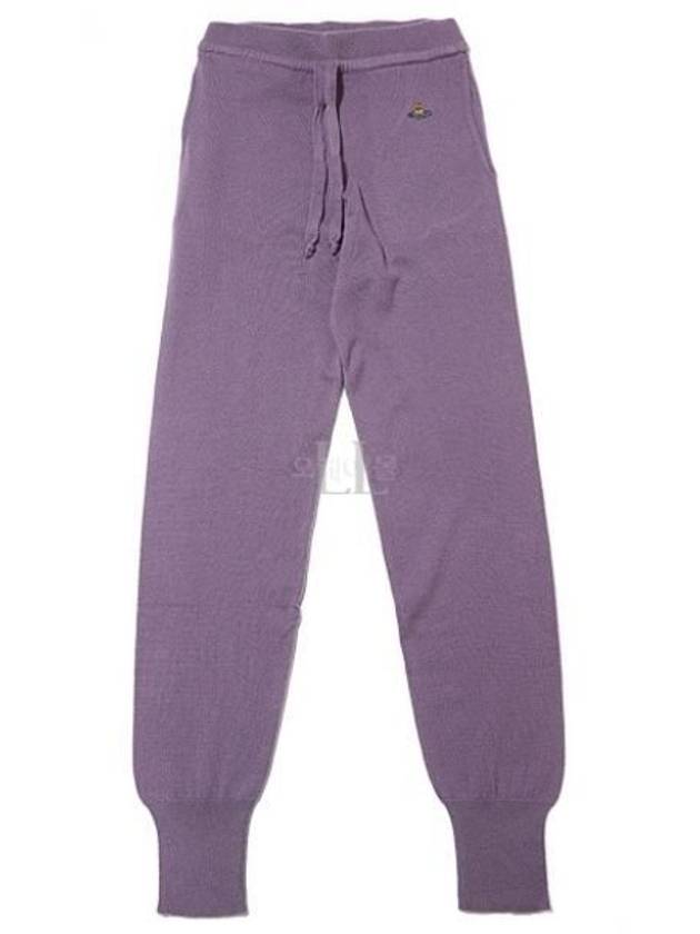 ORB Logo Drawstring Knit Leggings Lavender - VIVIENNE WESTWOOD - BALAAN 2