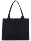 Embroidered Logo Canvas Tote Bag Black - GANNI - BALAAN 5