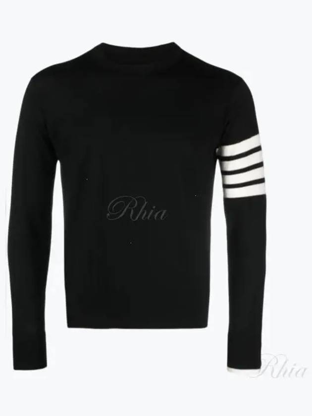 4-Bar Knit Top Black - THOM BROWNE - BALAAN 2