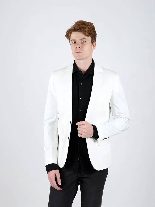 White single cotton blazer jacket WNAN JK122 - IKALOOOK - BALAAN 1